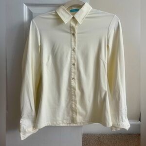 J. McLaughlin Cream Colored Button Down Shirt